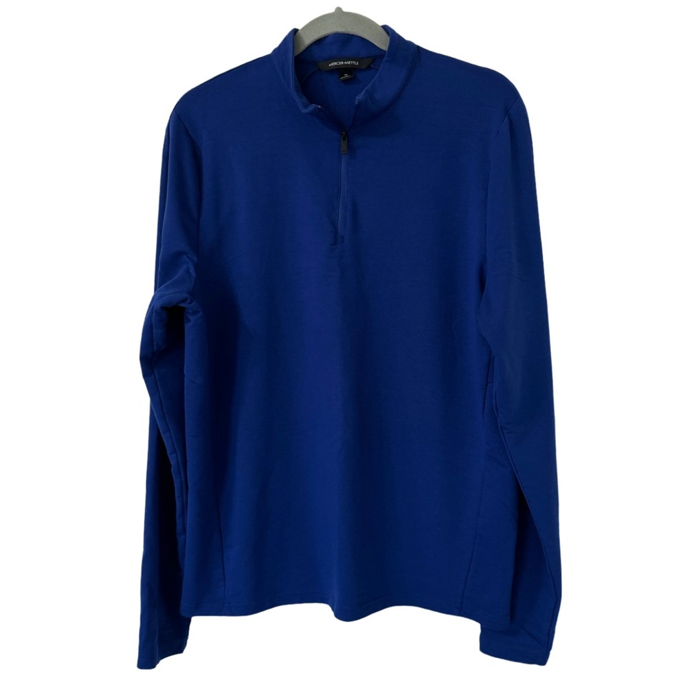 Mercer+Mettle Stretch 1/4-Zip Pullover in Bluenote MM3010 Size M